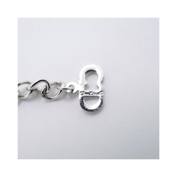 Pre Loved Dior Oval Crystal Pendant Necklace Women Silver - Picture 5 of 6